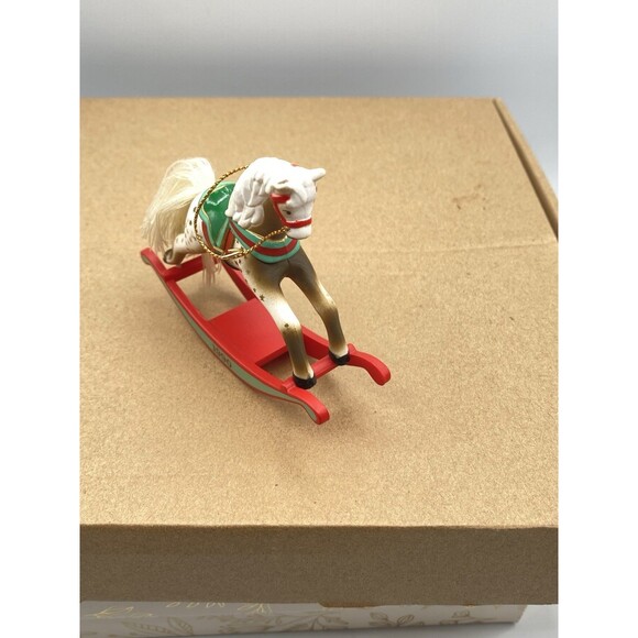 Hallmark 1990 Keepsake Christmas Ornament ROCKING HORSE  # 10 Vintage - Picture 3 of 5